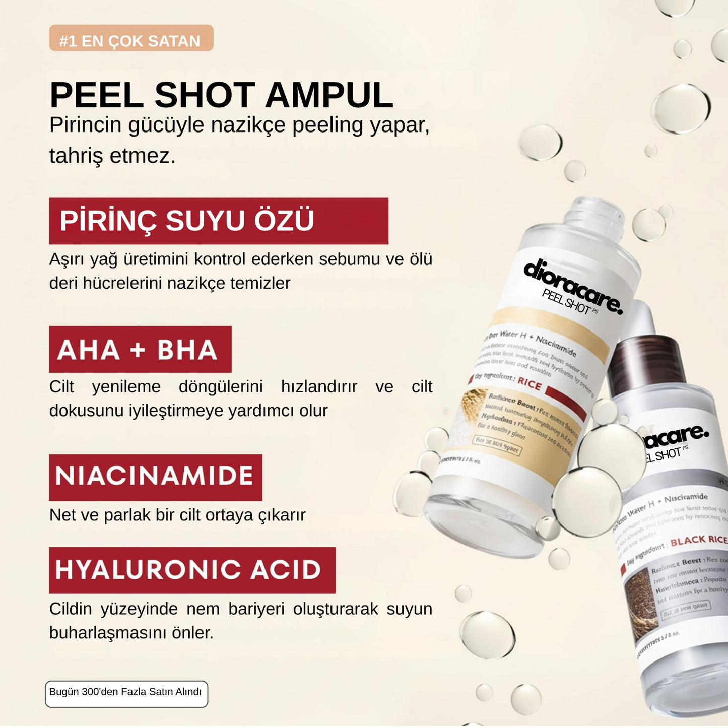 Peel Shot Arındırıcı ve Aydınlatıcı Pirinç Peeling Ampül Seti
